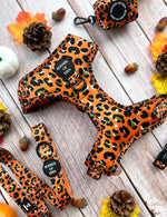 Burnt Orange Leopard Design Dog Harness