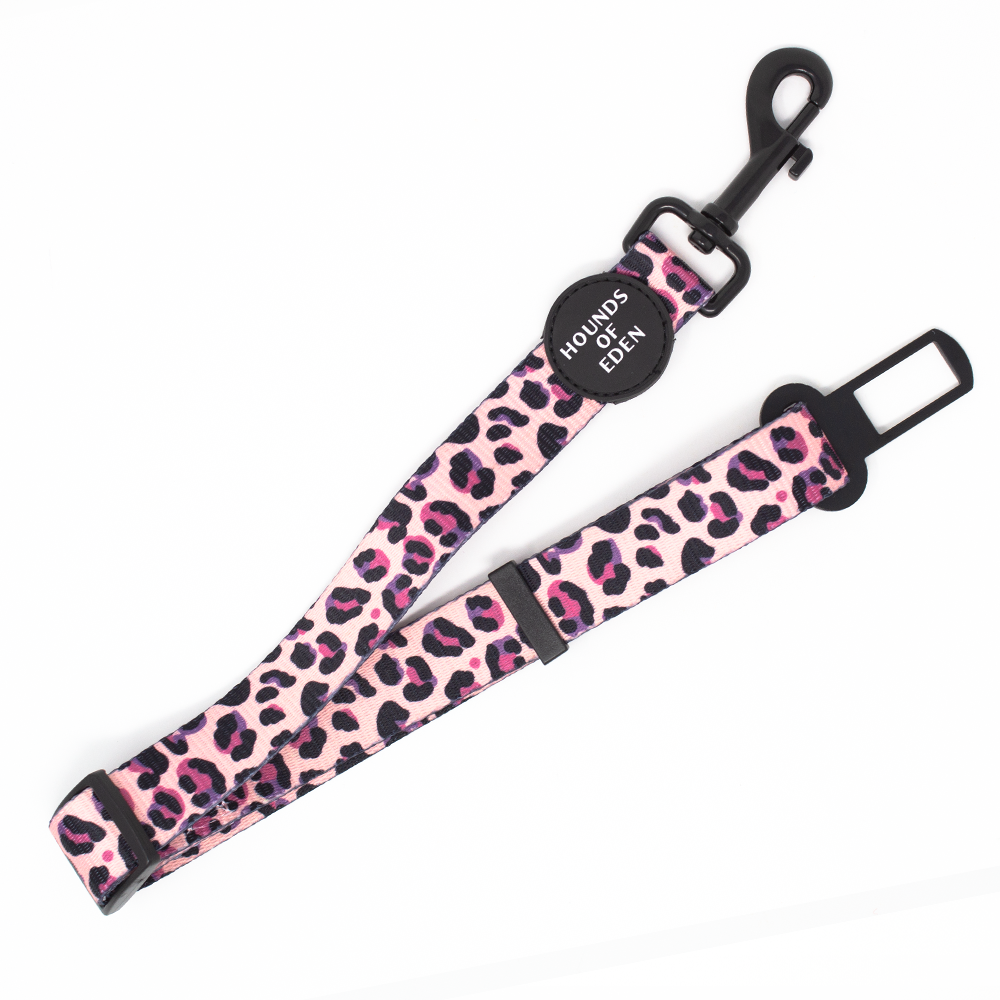 Blushing Leopard Car Seat Belt Restraint