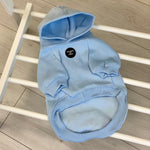 Soft Cotton Blend Dog Hoodie Sky Blue