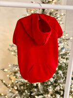 Soft Cotton Blend Dog Hoodie Red