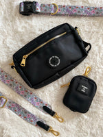 Ulti-Mate Dog Walking Bag - Black - Gold Hardware - Bag Only