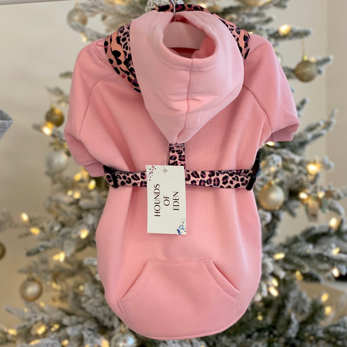 Soft Cotton Blend Dog Hoodie Light Pink