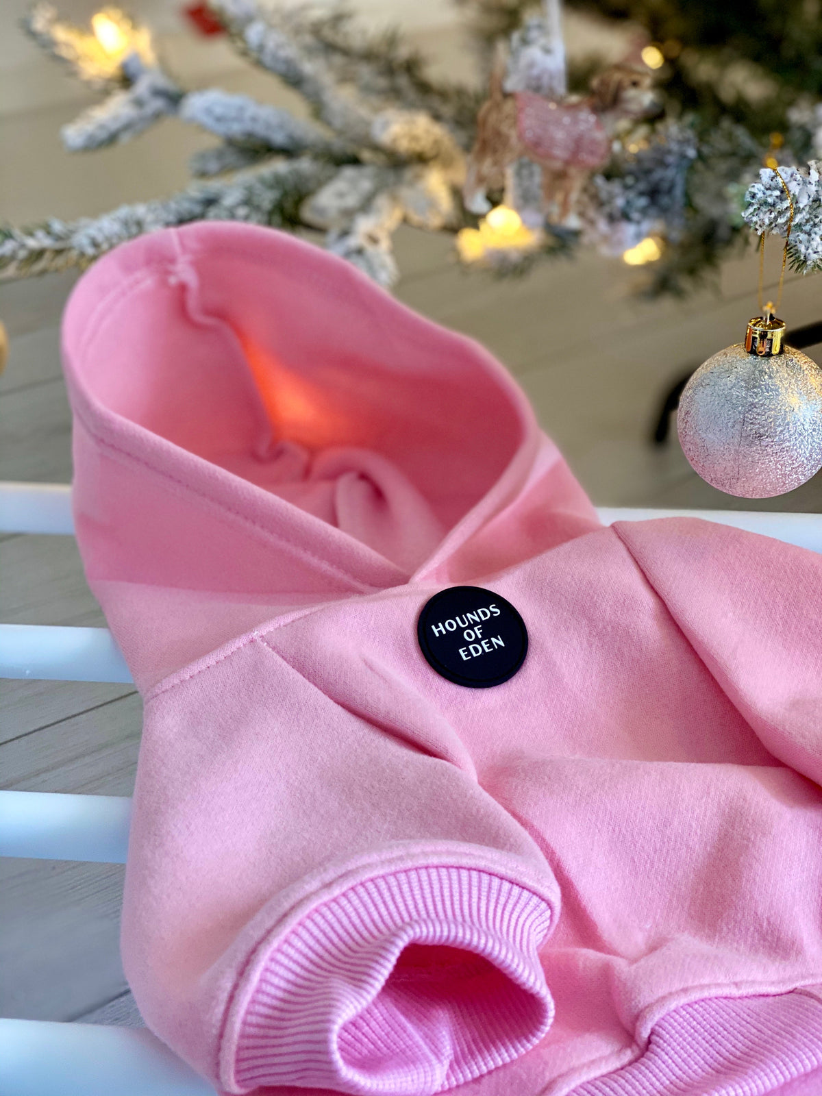 Soft Cotton Blend Dog Hoodie Light Pink