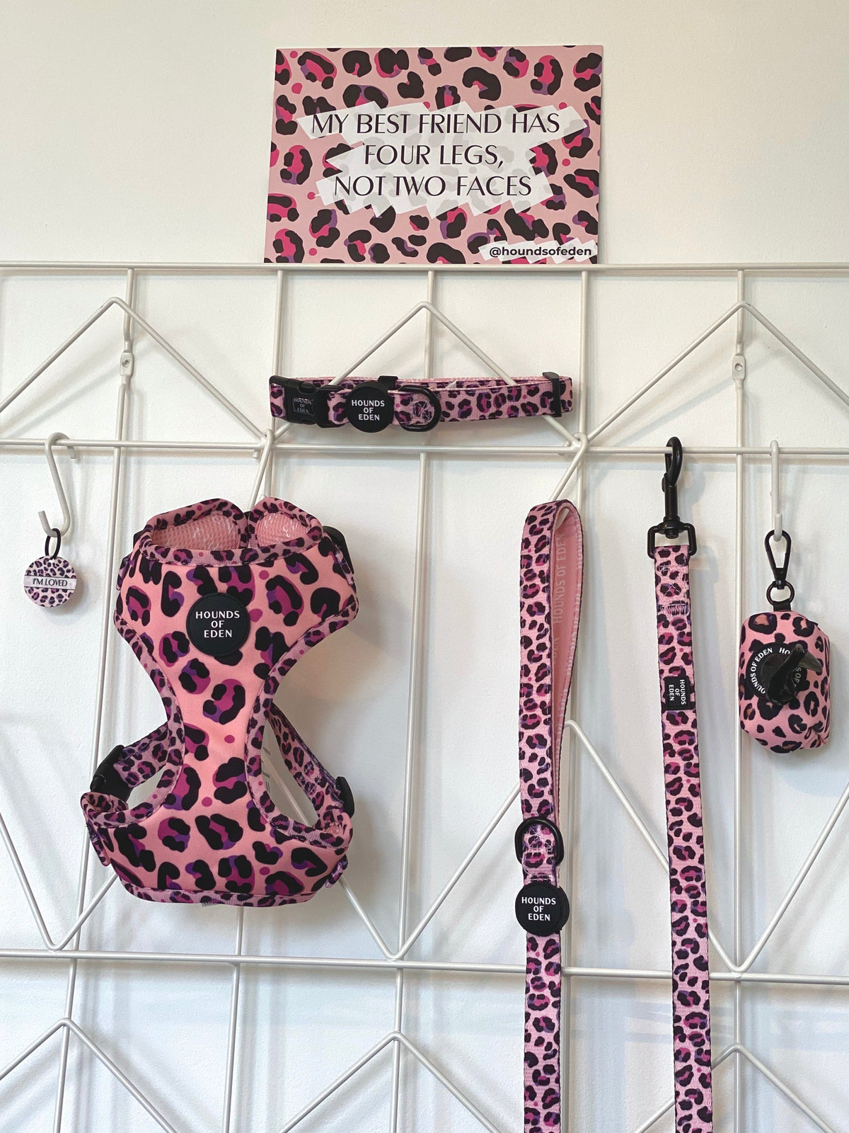 'Blushing Leopard' - Pink Dog Harness