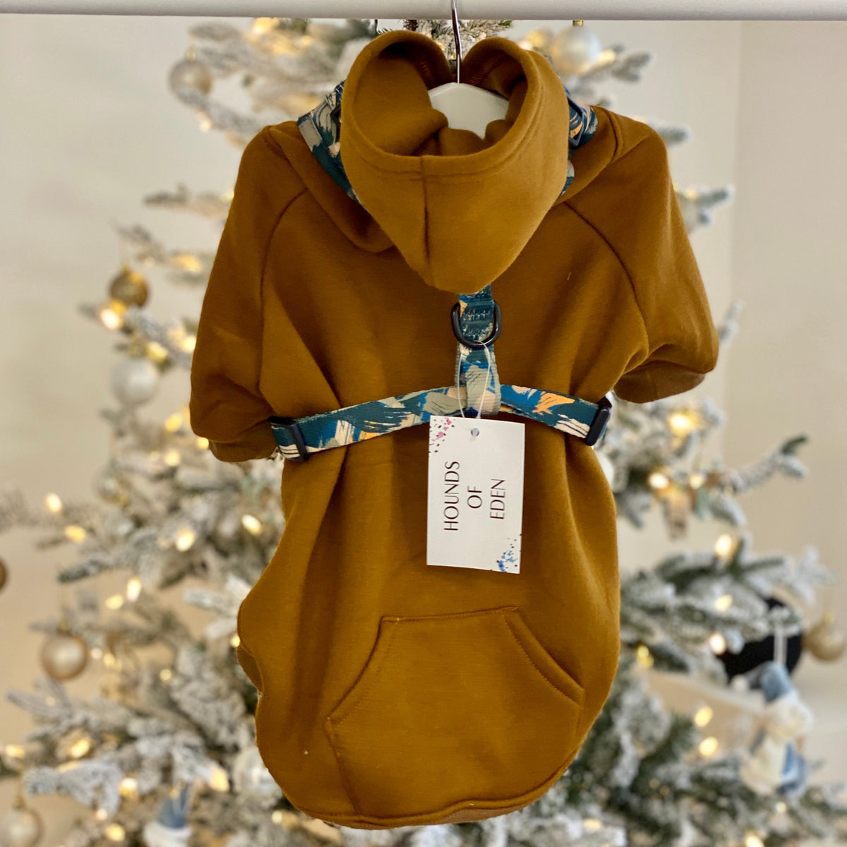 Soft Cotton Blend Dog Hoodie Brown