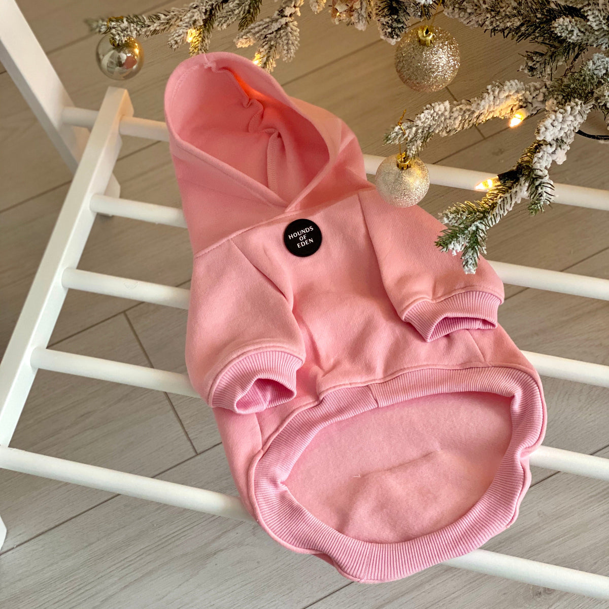 Soft Cotton Blend Dog Hoodie Light Pink