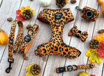 Burnt Orange Leopard Design Dog Harness