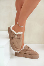 Imitation Suede Thick Sole Slippers | Step in Style