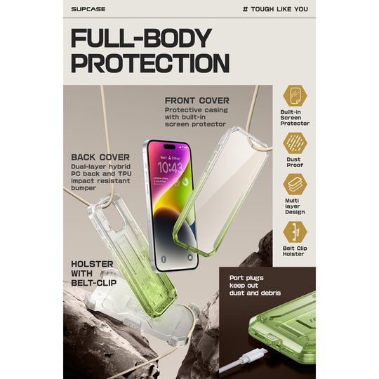 iPhone 15 Pro Max 6.7 inch Unicorn Beetle PRO Rugged Case-Gradient Green - ScentiMelti Home Fragrance, Beauty & Gifts UK