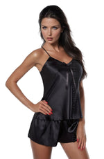 Irall Aria Short Satin Dressing Gown Navy