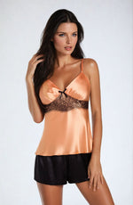 Irall Raven Shorts Top Nightwear Set Orange / Black