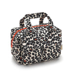 'Iris' Carry All Wash Bag in Leopard Tan