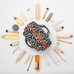 'Iris' Carry All Wash Bag in Leopard Tan