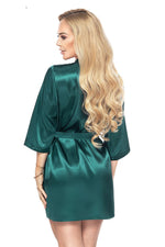 Irall Italian Satin Belted Short Robe