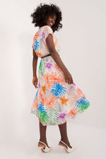 Italy Moda Daydress Colorful Flared Summer Dress - Vibrant Short-Sleeve Chic