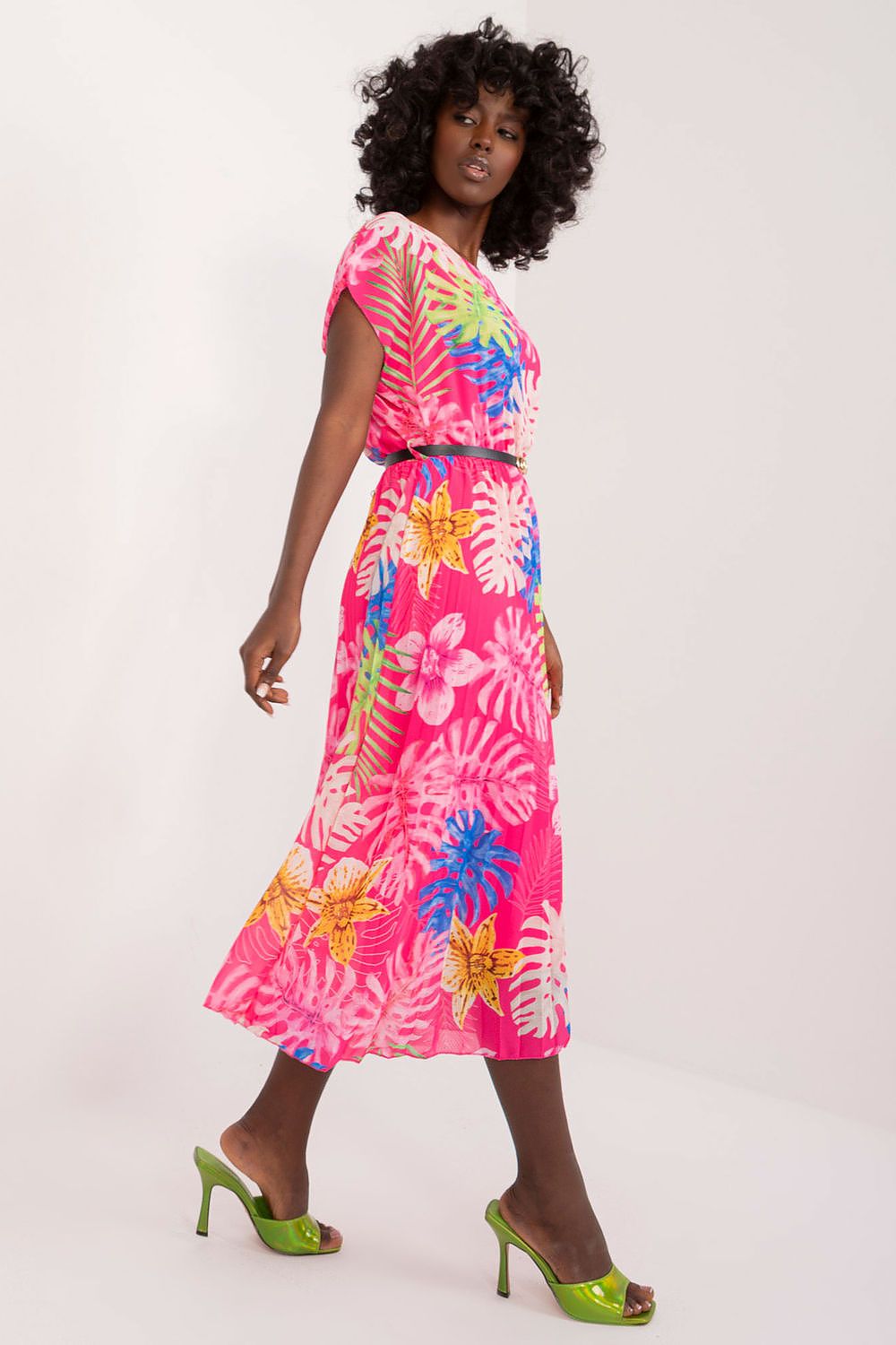 Italy Moda Daydress Colorful Flared Summer Dress - Vibrant Short-Sleeve Chic