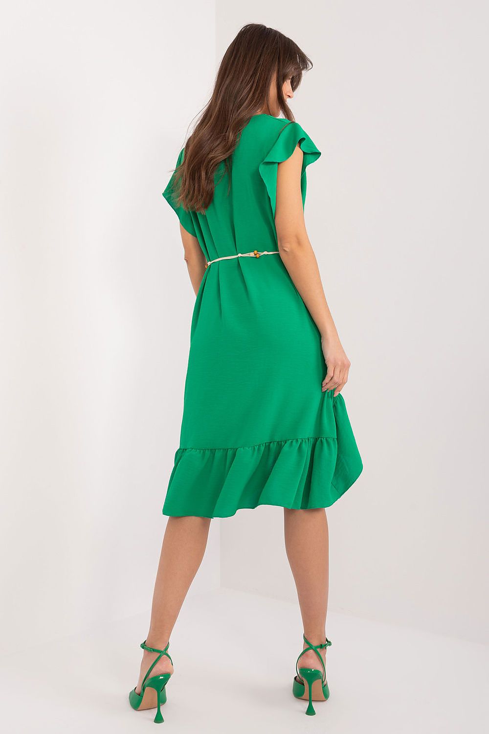 Italy Moda Flared Asymmetrical Day Dress
