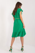 Italy Moda Flared Asymmetrical Day Dress