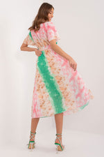 Italy Moda Summer Frilled Daydress with Envelope Neckline