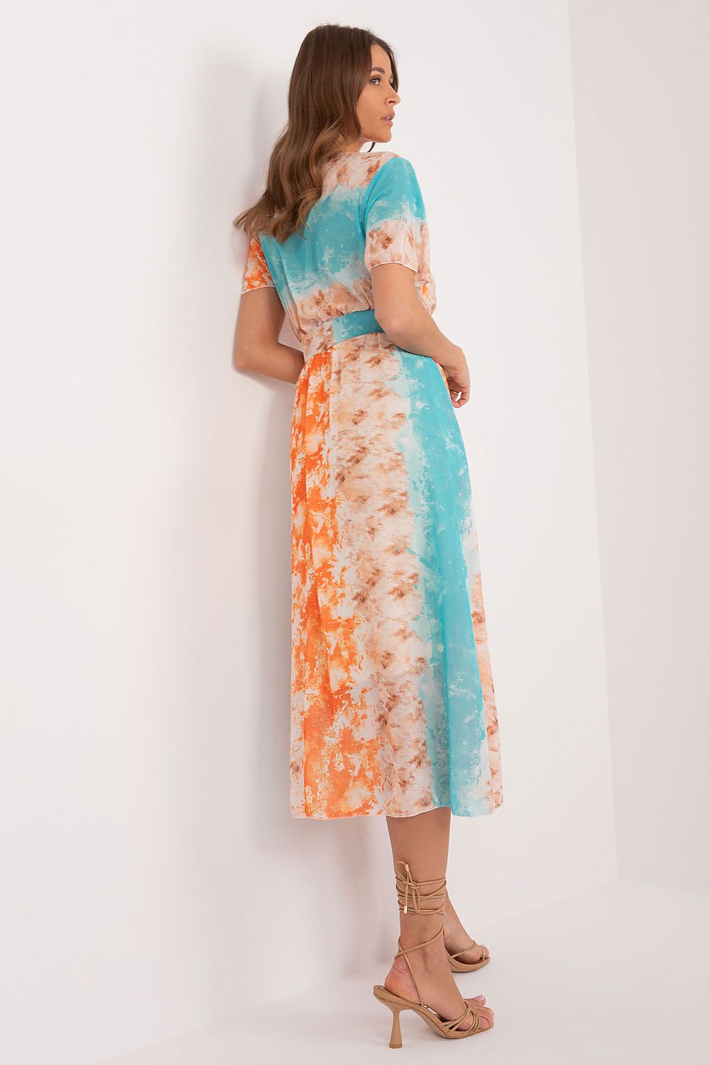Italy Moda Summer Frilled Daydress with Envelope Neckline