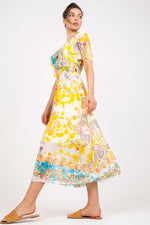 Italy Moda Summer Frilled Daydress with Envelope Neckline