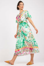 Italy Moda Summer Frilled Daydress with Envelope Neckline