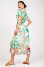 Italy Moda Summer Frilled Daydress with Envelope Neckline