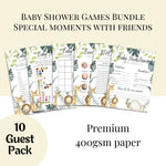 Jungle Theme Baby Shower Games | 6 Game Bundle