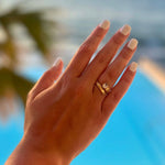 Kali Luxe 18k Gold Plated Clear Wrap Ring