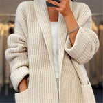 Karina Knitted Cardigan with Pockets Casual Loose Sweater Jacket