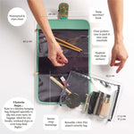 'Kate' Hanging Beauty Bag in Jade