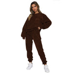 Kate Long Sleeve Ladies Loungewear Two-piece Loungewear Set | 7 Colours Brown