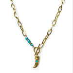 Kiana 18k Gold Plated T Bar Pedant Necklace