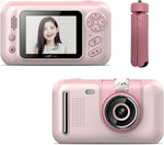Kids Camera, Children Digital Selfie Camera For 3-12 Year Old Girls Boys With 20MP Photo Resolution, 1080P HD Video Camera With 32GB SD Card And Selfie Stick Pink