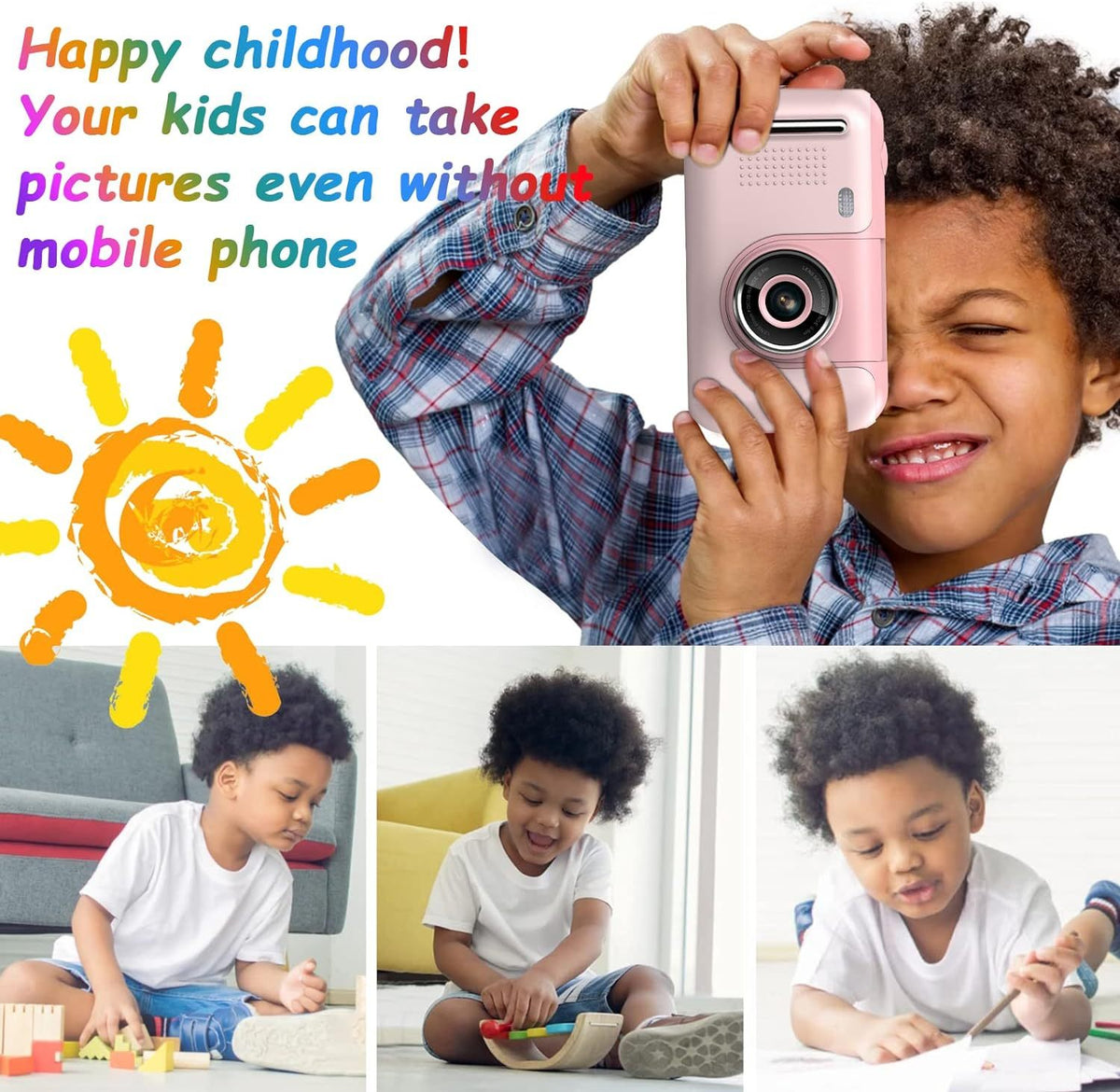 Kids Camera, Children Digital Selfie Camera For 3-12 Year Old Girls Boys With 20MP Photo Resolution, 1080P HD Video Camera With 32GB SD Card And Selfie Stick