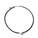 Kinzie Luxe Black Beaded Statement Pearl Necklace