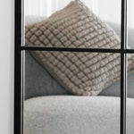 Kyō - Full Length Black Metal Rectangle Lattice Grid Mirror - 150cm x 60cm.