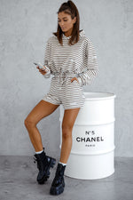 LaBalancia Hooded Loungewear Shorts Set