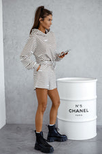 LaBalancia Hooded Loungewear Shorts Set