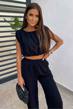 LaBalancia Muslin Loungewear Set black one-size-fits-all