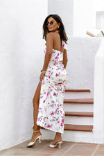 LaBalancia Satin Tied Top and Slit Skirt Co-ord Set