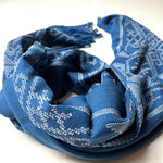 Lambswool Kasardevi Handwoven Shawl | Sea Blue