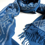 Lambswool Kasardevi Handwoven Shawl | Sea Blue