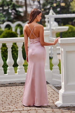 Roco Fashion Lamelia Maxi Dress with Open Back