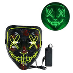 LED The Purge Neon Halloween Mask Yellow