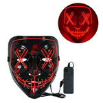 LED The Purge Neon Halloween Mask Red