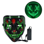 LED The Purge Neon Halloween Mask Green