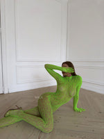 LIBIDO Neon Green Fishnet Bodysuit One Size