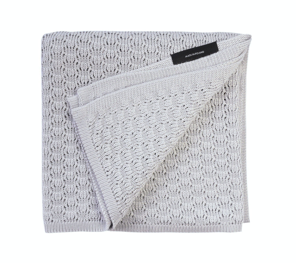 Light cellular bamboo baby blanket - Grey