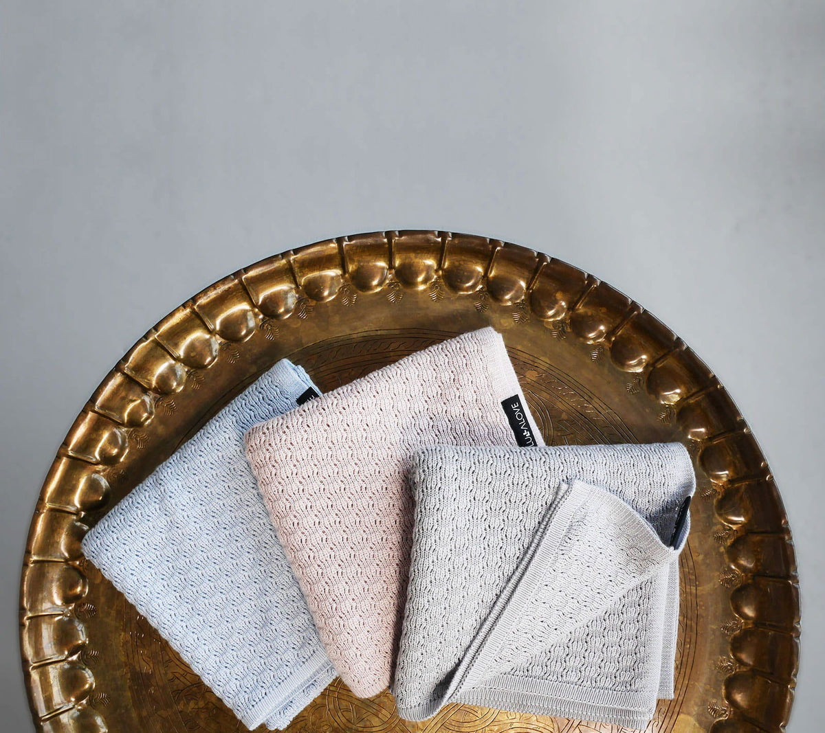 Light cellular bamboo baby blanket - Grey